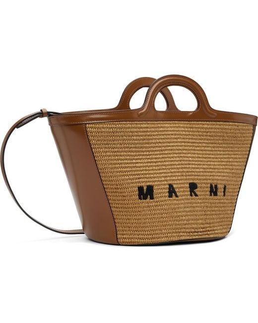 Marni Black Tropicalia Small Tote