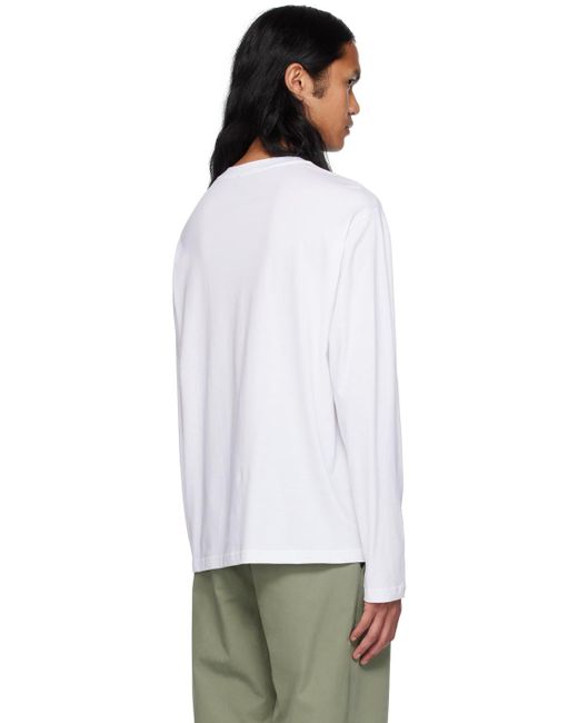 A.P.C. Black . White Frankie Long Sleeve T-shirt for men