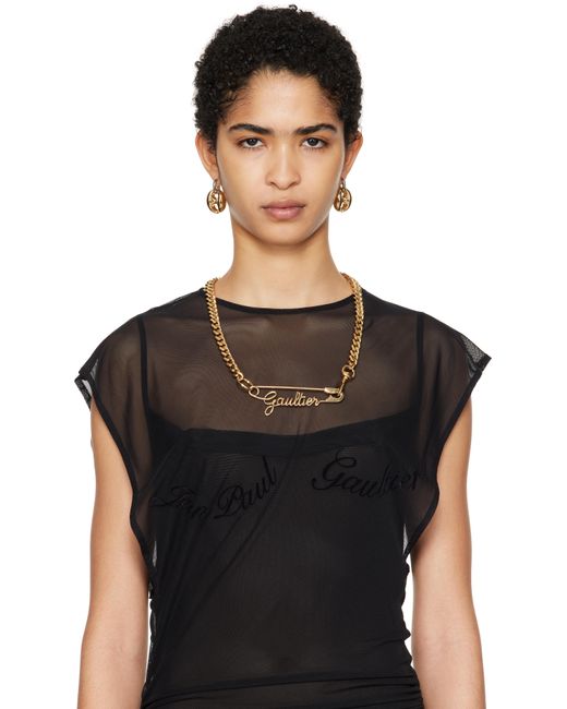 Jean Paul Gaultier Multicolor 'The Gaultier Safety Pin' Necklace