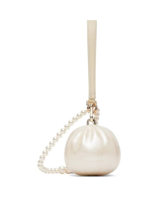 Simone Rocha Natural Pearl Crossbody Dim Sum Bag