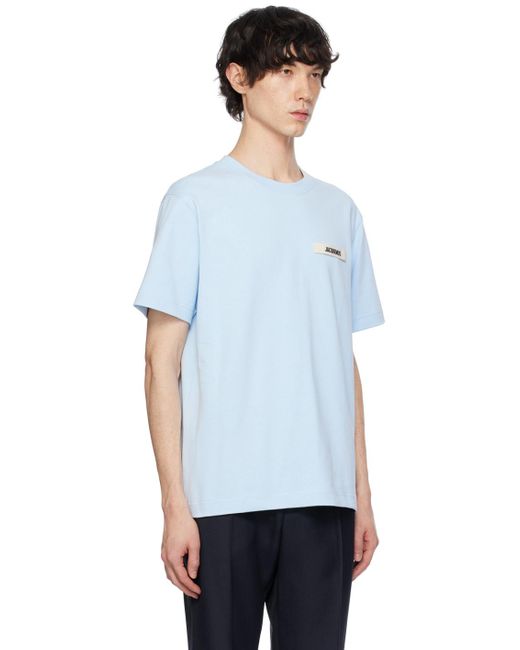 メンズ Jacquemus ブルー Le T-shirt Gros Grain Tシャツ Blue