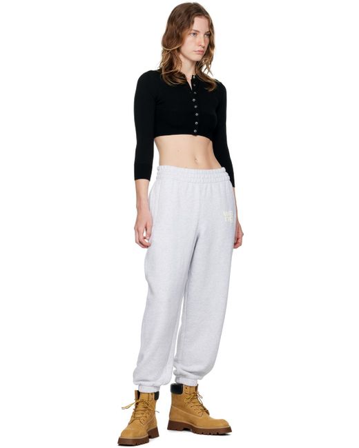 【関税込み】alexanderwang.t グレー パフロゴ スウェットパンツ alexanderwang.tのグレー パフロゴ スウェットパンツがセール中