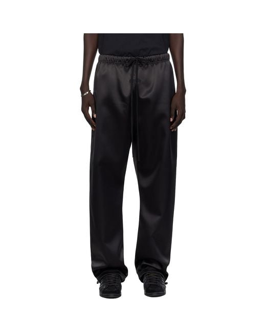 Fear Of God Black Bonded Satin Relaxed Track Pants for men