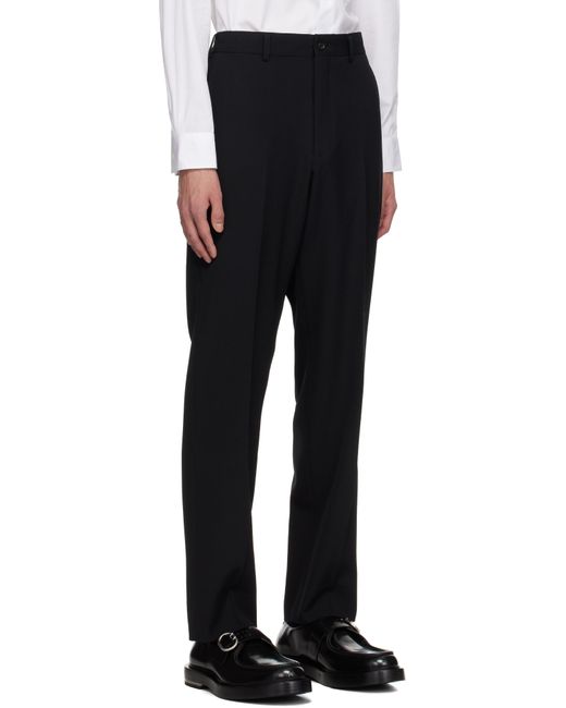 Comme des Garçons Black Wool Gabardine Trousers for men