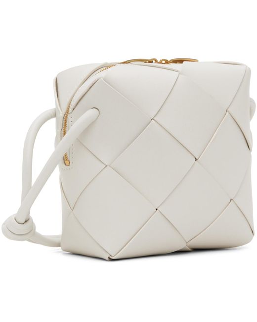 Bottega Veneta White Mini Cassette Camera Bag