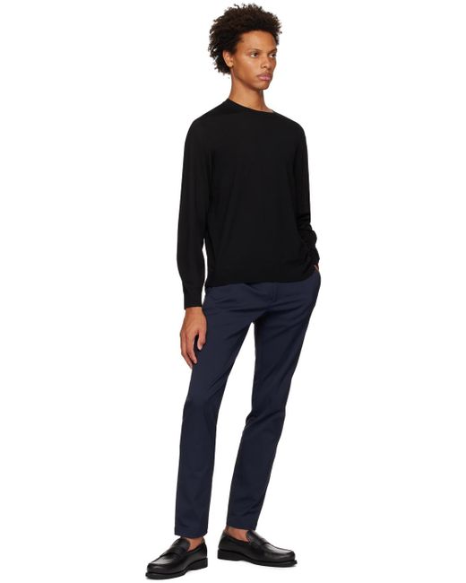 Theory Black Regal Sweater for men