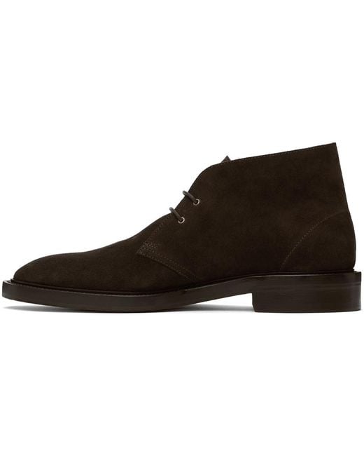 Paul Smith Black Brown Suede Kew Boots for men