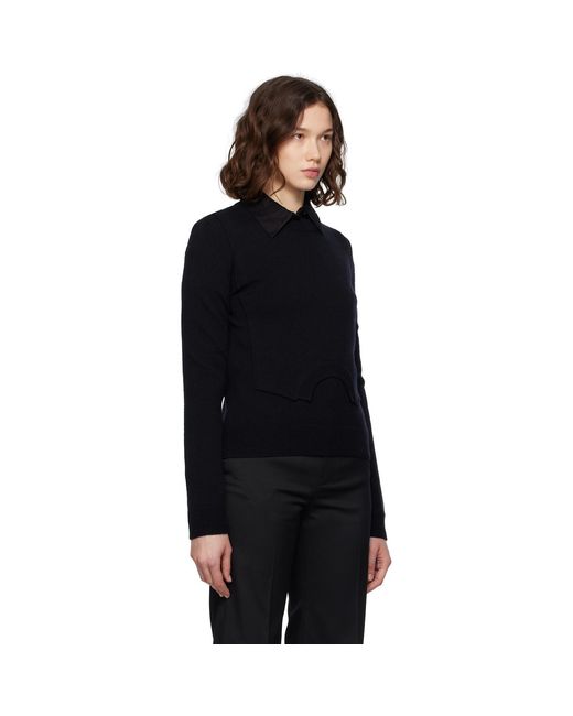 MM6 by Maison Margiela Black Wool Sweater