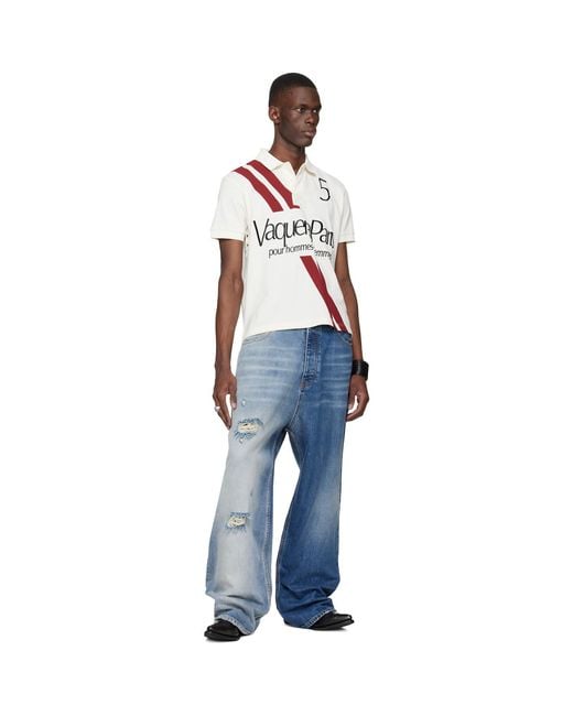 VAQUERA White Off- Polo for men