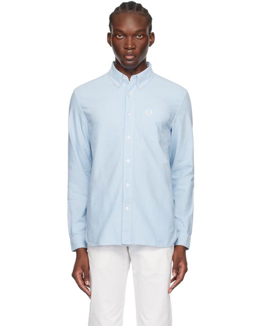 Fred Perry F Perry Blue Button Shirt for men