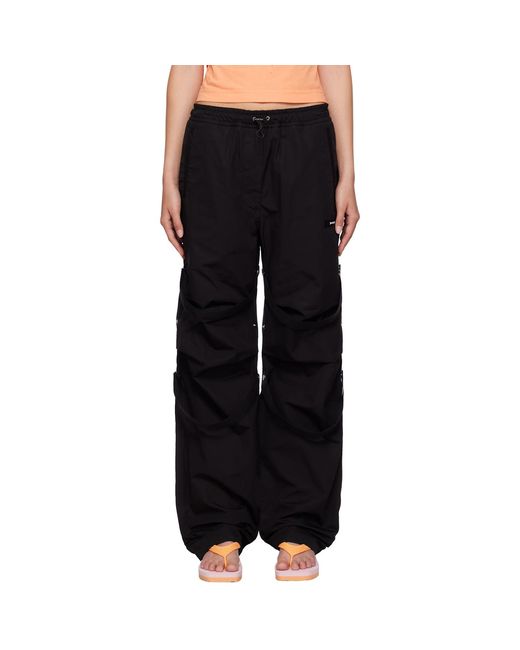 Palm Angels Black Upside Down Palm Trousers
