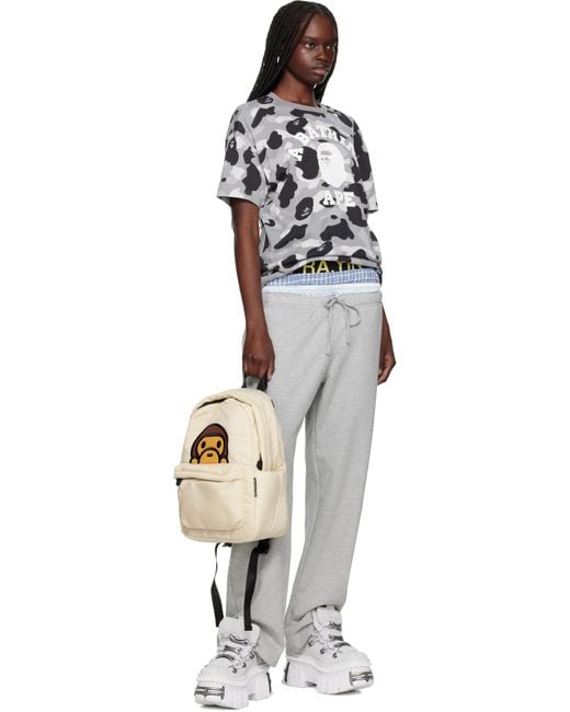 A Bathing Ape Black Off- Baby Milo Medium Backpack for men