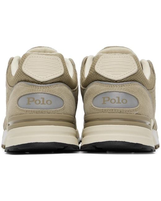 Polo Ralph Lauren Black Khaki Trackster 200 Sneakers for men