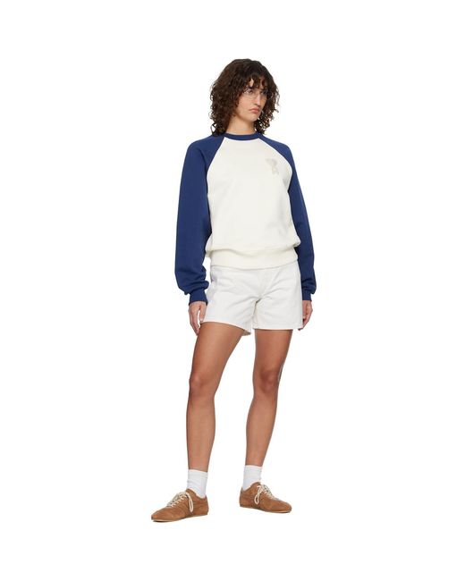 AMI White Heritage' Denim Shorts