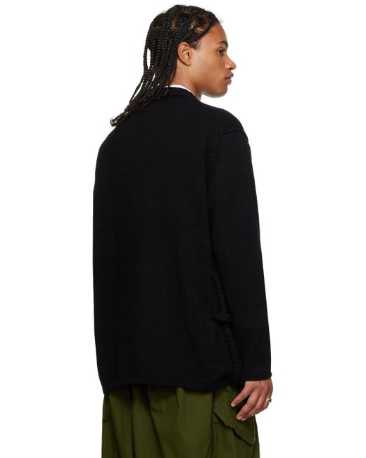 Yohji Yamamoto Black Side String Sweater for men