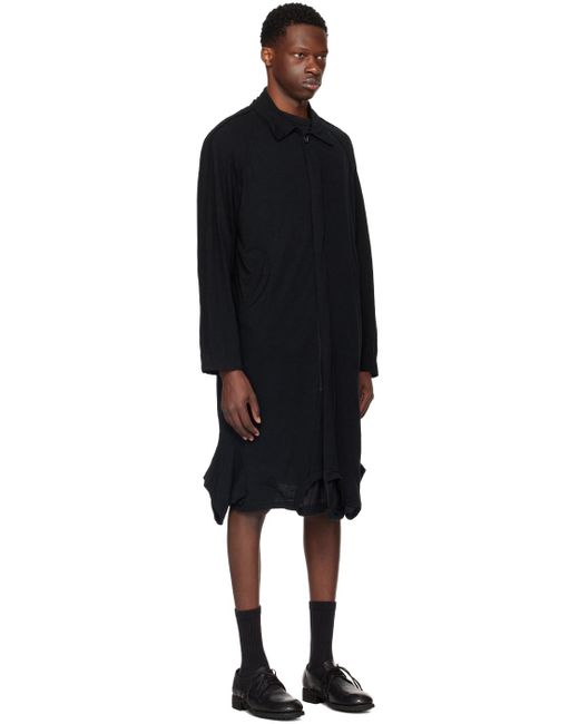 Undercover Black Asymmetric Coat for men