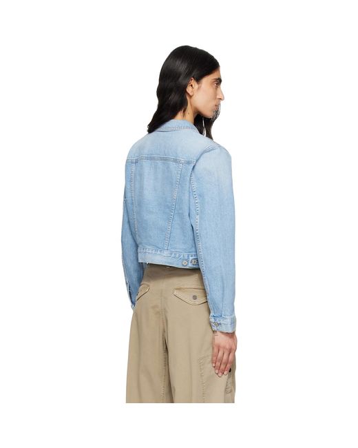 Citizens of Humanity Blue Charisse Shrunken Denim Jacket