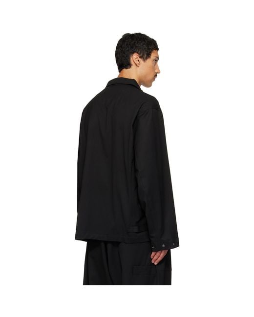 Y-3 Black Wool Tailored Blouson Jacket for men