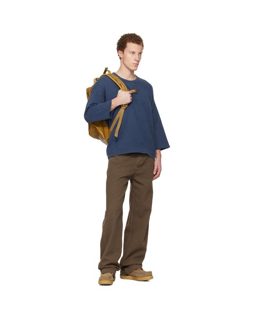 Visvim Blue Jumbo Sb 3/4 Dmgd Sweatshirt for men