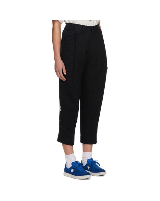 Adererror Black Raw Edge Trousers