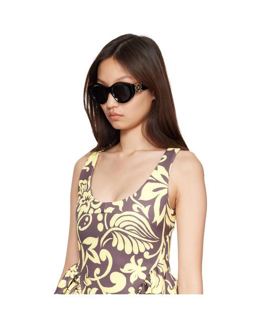 Loewe Black Maxi Anagram Butterfly Sunglasses