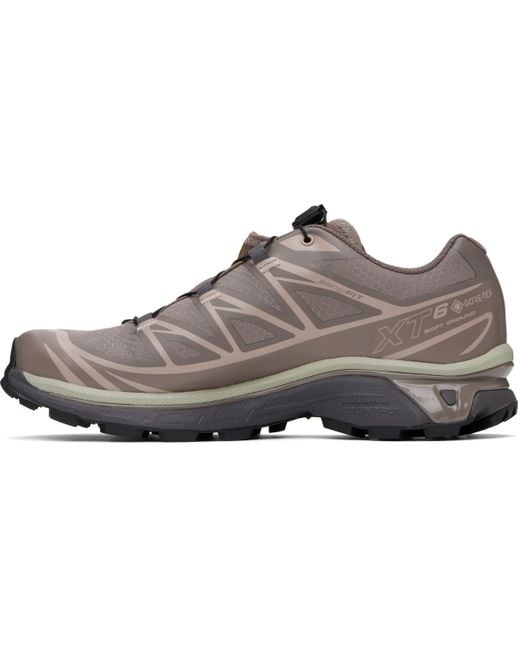 Salomon Black Taupe Xt-6 Gore-Tex Sneakers for men