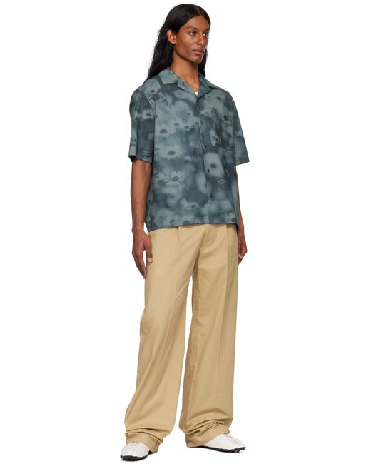 Maison Kitsuné Blue Resort Shirt for men