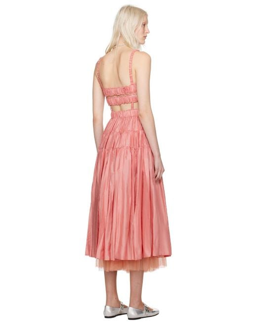 ▶︎Molly Goddard】\"Marc Smocked Dress\" PINK Killing Eve dressmaker Molly Goddard strikes again at London