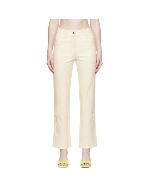 Miaou Multicolor Off-white Junior Faux-leather Pants