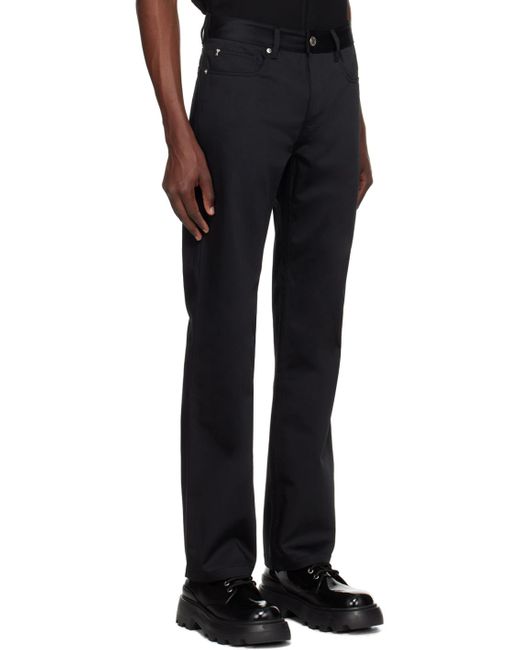 Pantalon droit noir AMI pour homme en coloris Black