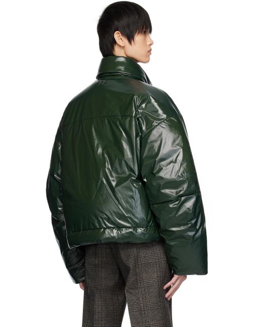 Wooyoungmi Green Zip Down Jacket for men