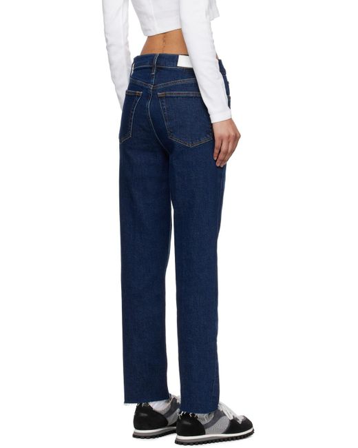 Re/done Blue 70S Stove Pipe Jeans