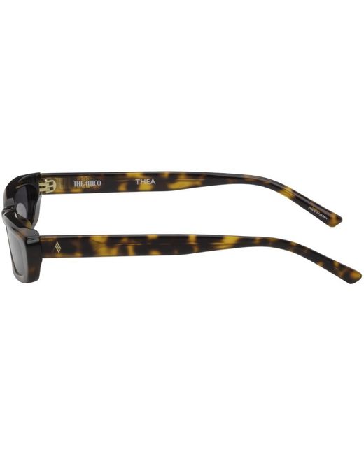 The Attico Black Tortoiseshell Linda Farrow Edition Thea Sunglasses