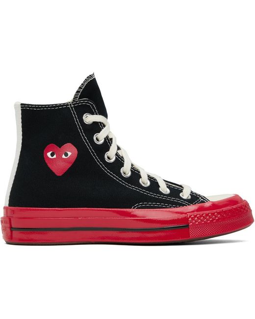 COMME DES GARÇONS PLAY Comme Des Garçons Play Black & Red Converse Edition Play Chuck 70 High-top Sneakers for men