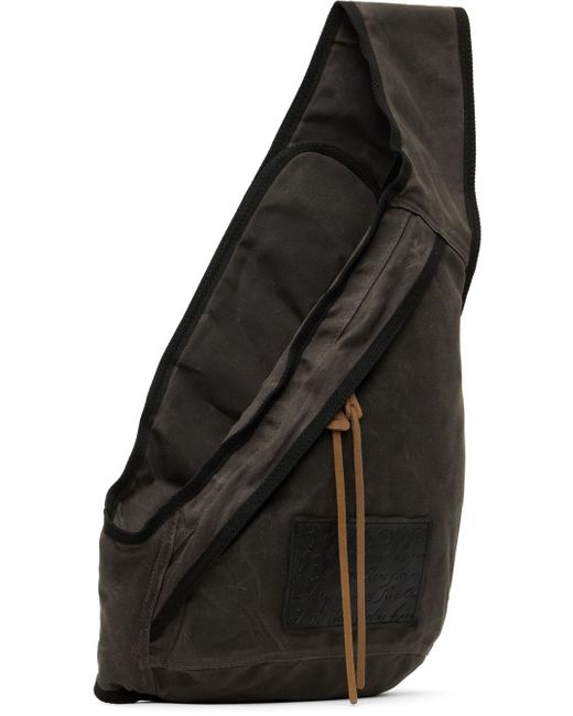 Acne Black Gray Sling Bag for men