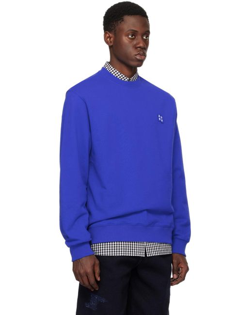 Adererror Blue Significant Patch Sweatshirt for men