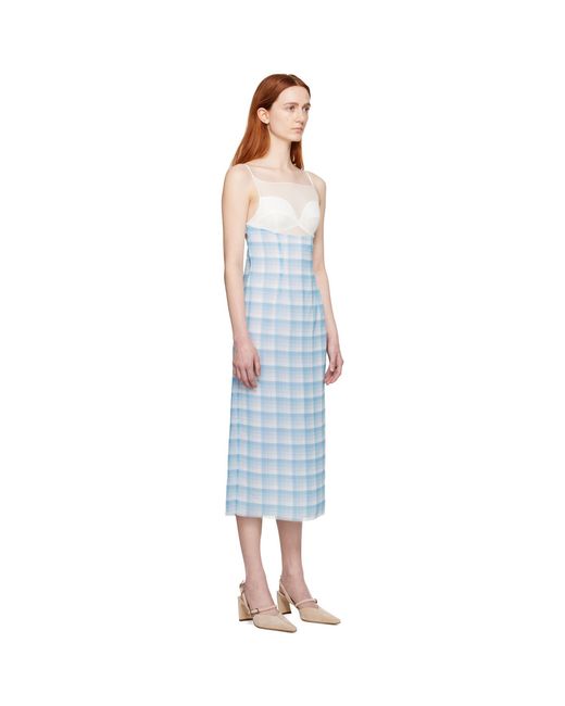 Juneyen Black Check Midi Dress