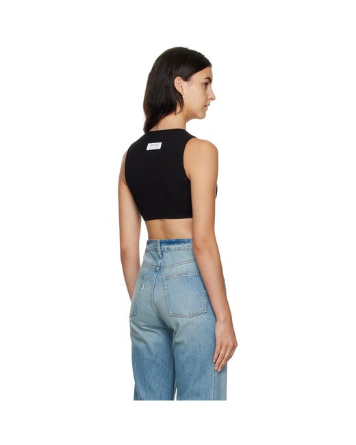 Gauchère Black Cropped Tank Top