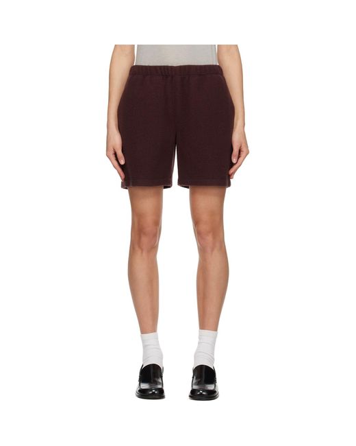 Rier Red Ssense Exclusive Fleece Shorts