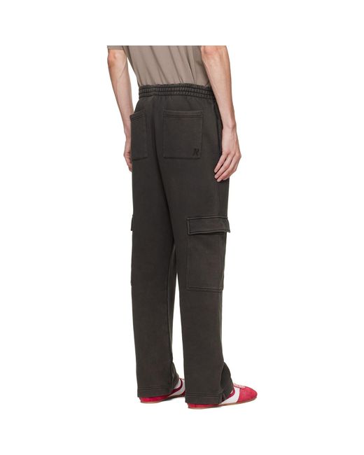 Represent Black Initial Cargo Sweatpants for men