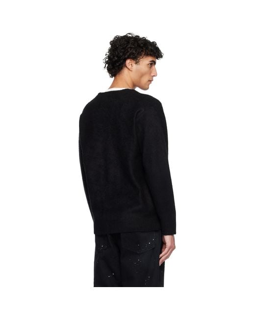 Neighborhood Black Mohair Cardigan for men