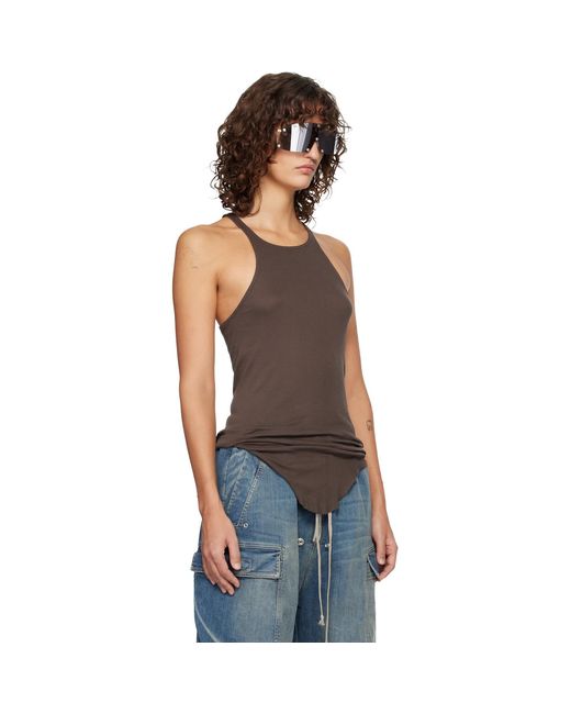 Rick Owens Black Temple Racer Back Tank Top