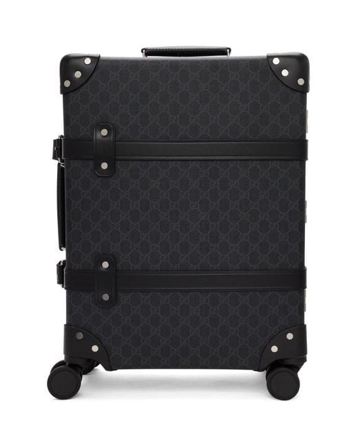 Gucci Black Globe-trotter Edition GG Carry-on Suitcase for men