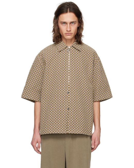 LE17SEPTEMBRE Natural Zip Shirt for men