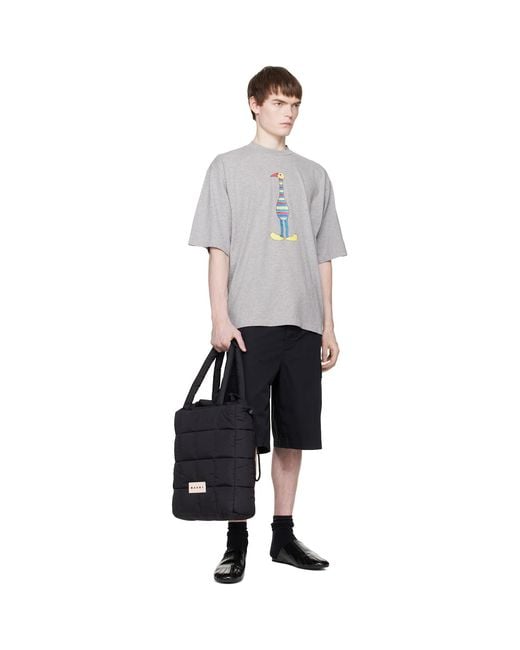 Marni Black Quilted Tote for men