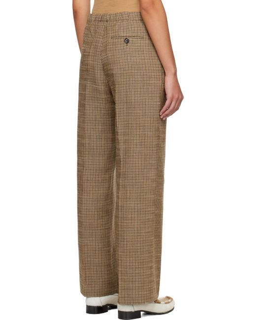 Acne Brown Check Trousers