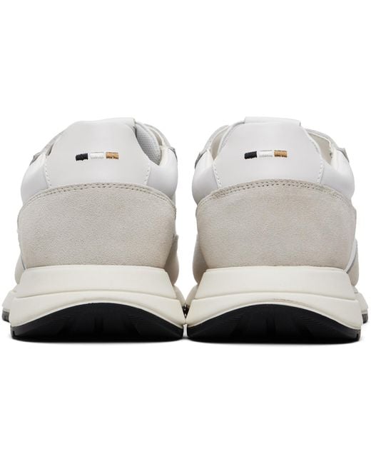 Boss Black Off- Suede Trim Sneakers for men