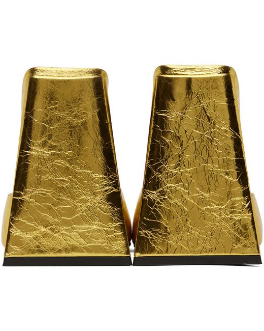 The Attico Black Gold Devon Mules