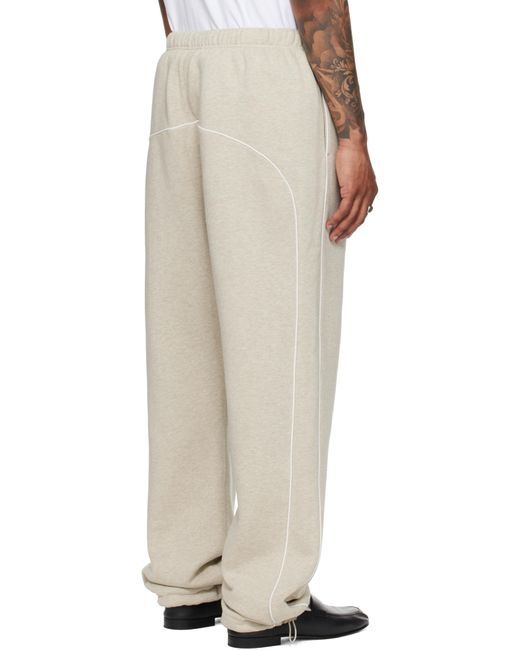 Fear Of God Natural Relaxed Fleece Piping Sweatpants for men
