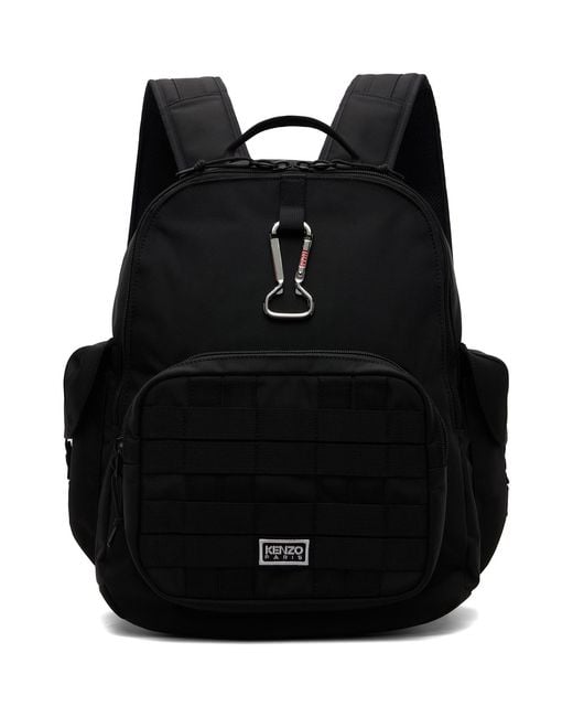 KENZO Black Paris Explorer' Backpack for men